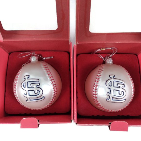 Lot of 2 St. Louis Cardinals MLB Baseball Scottish Christmas 2005 Ornaments - Picture 2 of 11